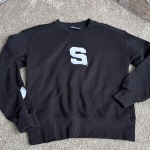 Stylish Black Sweatshirt with S Logo